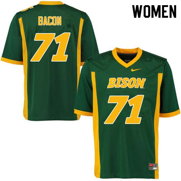 Women #71 Luke Bacon North Dakota State Bison College Football Jerseys Sale-Green - Click Image to Close